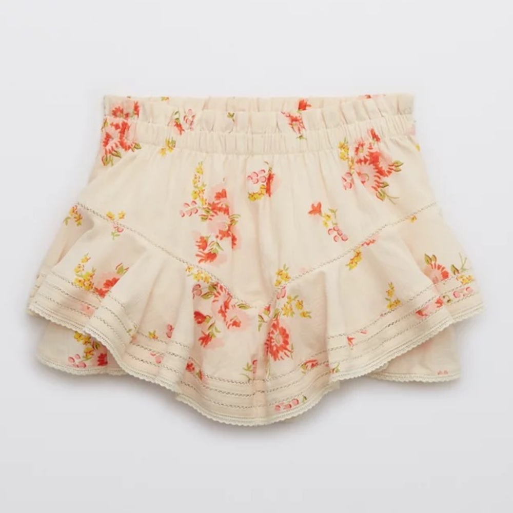 aerie rock n ruffle skort